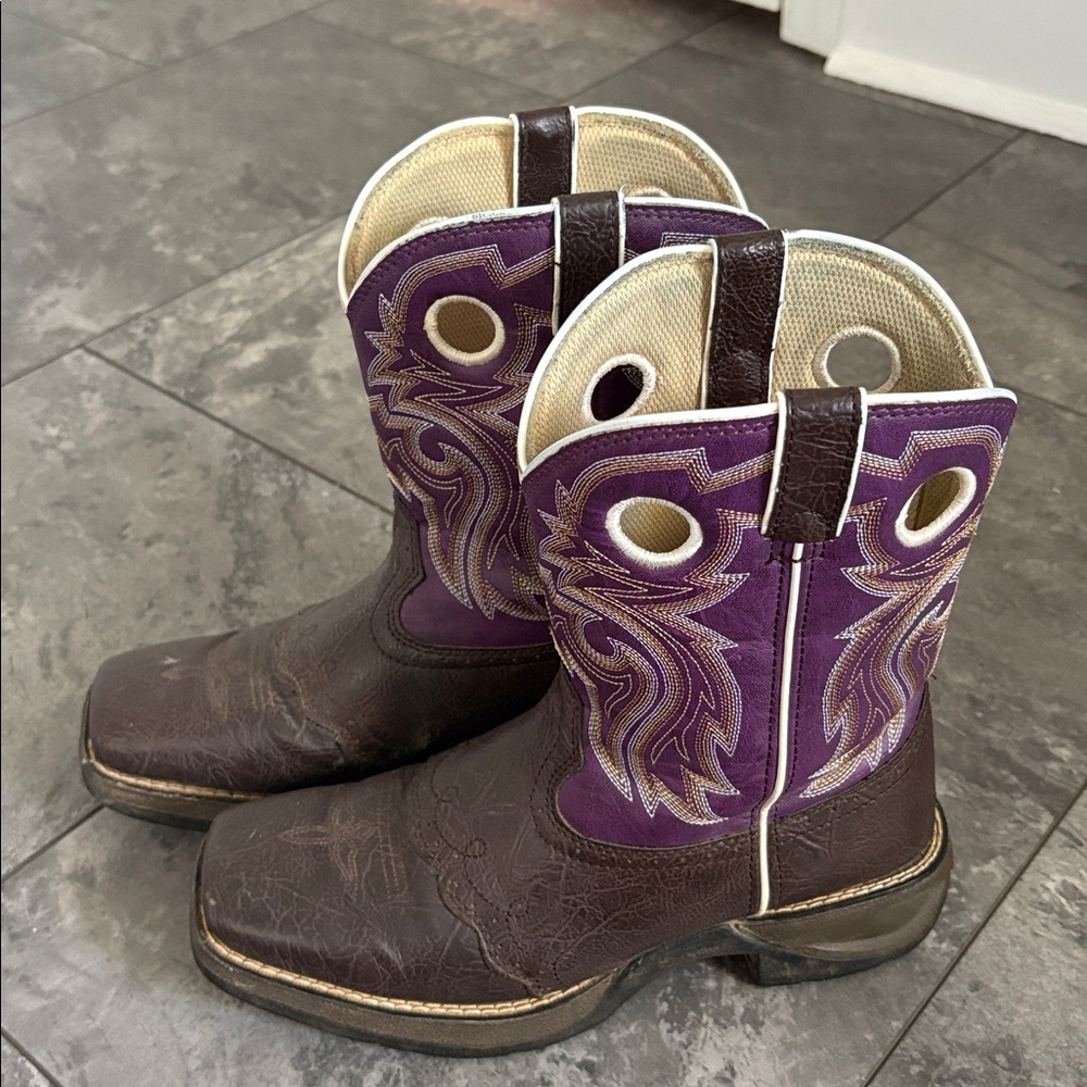 Durango Brown and Purple Western Boots